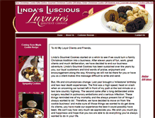 Tablet Screenshot of lindasgourmetcookies.com